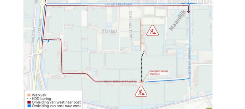 Omleiding Oranjepolderweg